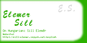 elemer sill business card